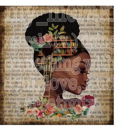 an image of a woman with books on her head and the words reading over it