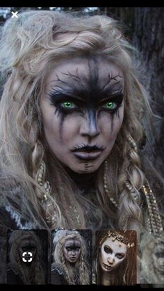 Viking Makeup, Halloween Makeup Witch, Makeup Zombie, Halloween Make-up Looks, Creepy Halloween Makeup, Witch Makeup, Halloween Makeup Inspiration, Smink Inspiration