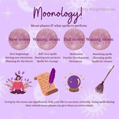 Moon Magick Witchcraft, Living By The Moon, Flower Moon Ritual, New Moon Magic, Moon Witchcraft, Goddess Magick, Lunar Witch, Banishing Spell, The Moon Phases