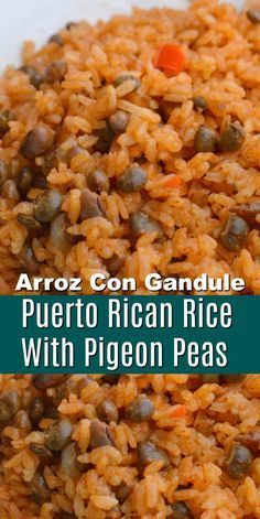 an image of mexican rice with pigeon peas