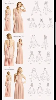 Infinity Dress Ways To Wear Plus Size, Infinity Dress With Sleeves, Convertible Dress Styles, Infinity Dress Tutorial, Sleeves Tutorial, Infinity Dress Ways To Wear, Wrap Dress Tutorial, Infinity Dress Styles, Infinity Bridesmaid Dress