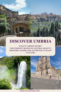 A collection of images of Umbria, showing the many different sides of the region. From stunning waterfalls to ancient towns. With a small introduction to the region over the top. Trip To Italy, Italian Culture, Green Heart, Rolling Hills