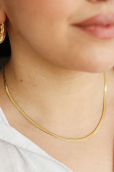 Milan Herringbone Necklace | PVD 18K Gold Plated – Blush & Bliss Ocean Necklace, Horseshoe Necklace, Herringbone Necklace, Chic Gifts, Cuff Rings, A Snake, Shell Earrings, Luxe Gifts, Stunning Necklace