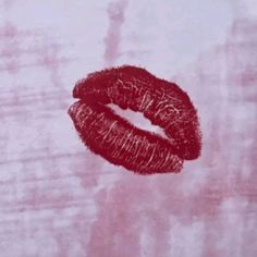 a drawing of a red lipstick on a white background