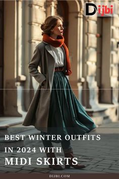 Pleated Skirt Fall Outfit, Midi Skirt Fall Outfit, Winter Midi Skirt, Winter Midi Skirt Outfit, Midi Skirt Outfit Ideas, Midi Wool Skirt, Pleated Skirt Fall, Parisian Chic Outfits