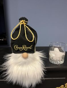 Crown Royal Gnome . Great Decor for your Bar Area. Great Gift Idea for any Crown Lover. Crown Royal Bag Crafts Diy, What To Do With Crown Royal Bags, Crown Royal Bags Ideas, Crown Royal Bottle Crafts Diy, Christmas Boarders