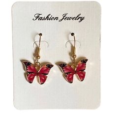 Monarch Pink Butterfly Earrings Jewelry Ms Symbol Multiple Sclerosis Supporters Survivor Insect Jewelry Matching Necklace Available In Another Listing Many Other Styles And Colors In Gold Or Silver Pink Blue Orange Monarch White Mint Green And More! Search Avalon Sunset To Bundle And Save! Boutique Gradient Monarch Butterfly Earrings. Women’s Or Girls Fashion Earrings Necklace Gold Or Silver Tags Summer Wedding Romantic Butterfly Jewelry Women Girls Earrings Choker Necklace Butterfly Pendant But Cute Red Earrings For Spring, Pink Metal Earrings For Spring, Pink Butterfly Earrings For Summer, Pink Butterfly Earrings With Ear Wire, Pink Butterfly Jewelry For Summer, Trendy Pink Butterfly Earrings, Summer Pink Metal Jewelry, Red Butterfly Earrings For Gift, Casual Pink Jewelry With Ear Wire