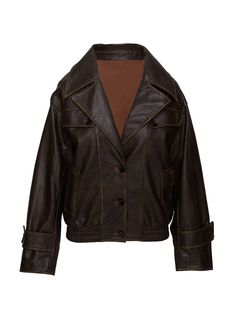 Faux leather jacket  Classic collar, oversized lapels, drop shoulder, button fastening, twin hip pockets, elasticated waistband  Non-stretch material, fully lined   Main: 55% rayon 45% polyurethane, Lining: 100% polyester  Spot clean garment Trendy Leather Jacket With Lapel Collar And Pockets, Workwear Leather Jacket With Padded Lapel Collar, Collared Leather Jacket For Work, Leather Jacket With Padded Lapel Collar For Work, Trendy Fall Leather Jacket With Lapel Collar, Trendy Leather Jacket With Lapel Collar For Fall, Oversized Biker Jacket With Pockets For Work, Leather Jacket With Lapel Collar And Pockets, Collared Leather Jacket With Pockets