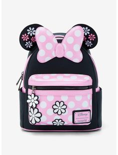 Loungefly Disney Minnie Mouse Pink Flower Polka Dot Mini Backpack Snoopy Christmas Tree, Jack Skellington Santa, Pop Culture Outfits, Culture Outfits, Minnie Mouse Pink, Cozy Accessories, Santa Suits, Disney Plush, Holiday Bag