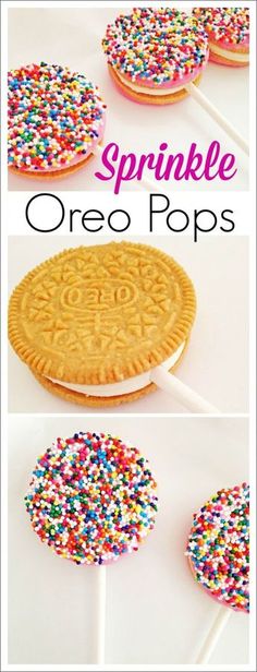 sprinkle oreo pops are an easy and fun treat for kids to make