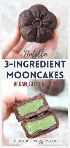 three ingredient mooncakes made with vegan, gluten - free ingredients