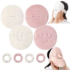 PRICES MAY VARY. Package Content: the package includes 4 pieces of towel mask in simple yet classic 2 X white and 2 X pink color,looks tidy and clean, the 4 pieces of one set is enough to meet your requirement in daily use and replacement Nice life helper: the facial skincare mask can not only as a practical tool for face steaming but also you can use to relieve eye fatigue, relieve headache and dizziness, a good replacement for hot machine steamer and general mask, safe for your skin Suitable for most females: this facial steamer towel is designed in a universal size, which is flexible and stretchable, can fit the face of most women and girls, also suitable for the men who want to get more beautiful, a sweet and considerate gift for your close friends and family members Soft and breathabl Facial Towels Skin Care, Face Steaming, Spa Masks, Skincare Mask, Nice Life, Moisturizing Face Mask, Facial Skincare, Hot Compress, Facial Steamer