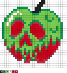 an apple made out of pixels on a white background