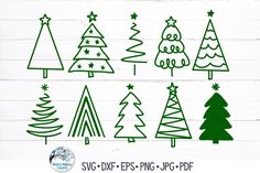 christmas trees svg cut file