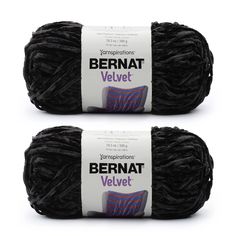 two skeins of yarn with the words bernat velvett on them