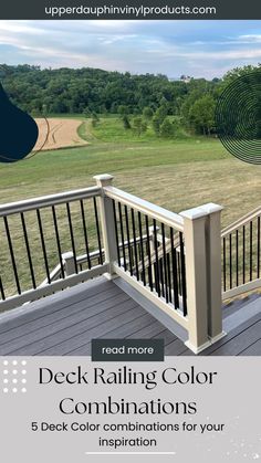 deck railing color combinations with text overlay