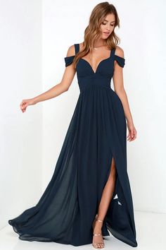 Navy Evening Dresses, Party Dress Night, Navy Blue Prom Dresses, Off Shoulder Evening Dress, Blue Evening Gowns, Navy Blue Maxi Dress, Dress Night Out, Dress Night, Blue Maxi Dress