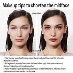 Small Face Contour, High Visual Weight Face, Looksmaxxing Tips, Approachable Makeup, How To Overline Your Lips, Small Lips Aesthetic, Intimidating Makeup, Uneven Face, Long Face Makeup