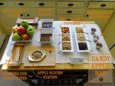 the ingredients for an apple pie laid out on a table with instructions to make it