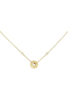 Gucci Icon 18kt Star Necklace Yellow Gold YBB72936300100U.This precious necklace is presented in 18k yellow gold with a delicate chain featuring the GG motif. The piece's focal point is a circular pendant featuring a cut-out star, that recalls the Gucci Cosmogonie fashion show. Taking place b... Gucci Cosmogonie, Diamond Accessories, Cushion Diamond, Gold Diamond Necklace, Square Diamond, Delicate Chain, Princess Diamond, Oval Cut Diamond, Yellow Gold Pendants