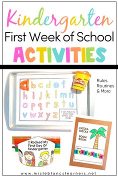 the first week of school activities for kids to do with their teacher's name