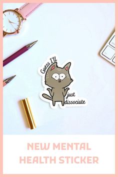 I'm so excited to release my new mental health stickers! I strive to make my stickers funny and relatable, because I think that mental health should be taken seriously but also not be so serious all the time. I hope you enjoy these new stickers! #mentalhealth #stickers Mental Health Stickers, Health Stickers, Adult Stickers, Funny And Relatable, Stickers Funny, Kiss Stickers, Funny Jokes For Adults, Animal Stickers, New Sticker