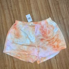 Orange/Pink Tie Dye Shorts Size S Brand New North Face Shorts, Running Shorts Women, Ralph Lauren Shorts, High Waisted Jean Shorts, Terry Shorts, Denim Cutoff Shorts, Pink Tie Dye, Lululemon Women, Tie Dye Shorts