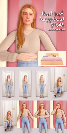 the girl is standing in front of her bed and posing with her hands on her hips