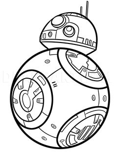 a star wars bb - 8 droid coloring page with the letter b on it