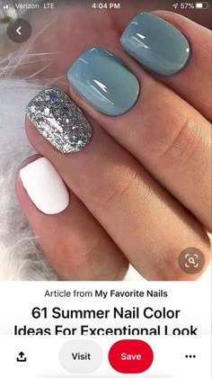 Summer Nail Color Ideas, Summer Nail Color, Nail Color Ideas, Nagellack Trends, Breakfast At Tiffany's, Nails 2020, Short Acrylic Nails Designs, 2020 Trends