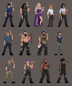 80s Pixel Art, Pixel Art Characters 64x64, School Pixel Art, Pixel Art Character Design, Cyberpunk Pixel Art, Pixel Base, Nail Bat