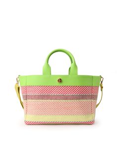 Editor's NoteFIBRENO creates colorful accessories that make your day bright and active- Mix and match canvas and leather- Detachable strap detail- Chamude used on the lining detail- Spacious shopper styled bagMeasurements (in.)- Size: 12.60 in. * 9.06 in. * 5.91 in.- Strap: 23.62 in. ~ 47.24 in. Composition & Care- Body: 50% Cotton, 50% Poly / Synthetic Leather- Wipe out with wet tissue and laundry detergent on canvas when needed- Use leather cleaner on synthetic leather- Dry clean recommended for old stain*There may be a loosing phenomenon on the bag body part.**Bag pattern may be differentDesigner- by FIBRENO Leather Cleaner, Colorful Accessories, Wipe Out, Laundry Detergent, Synthetic Leather, Bago, Bag Pattern, Make Your Day, Size 12