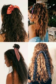 Curly Hair Bandana, Curly Hair Photos, Hair Scarf Styles, Curly Hair Styles Easy, Hairdos For Curly Hair, Curly Girl Hairstyles