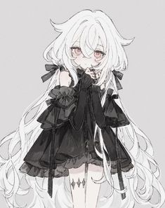 Long White Hair, Really Cool Drawings, Human Drawing, Drawing Anime Clothes, 캐릭터 드로잉, Cute Anime Pics, Cute Characters