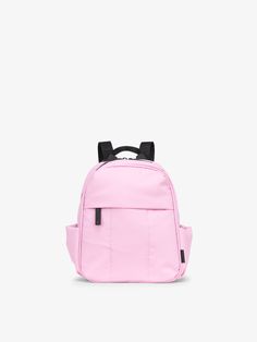 CALPAK Luka Mini Backpack with soft puffy exterior and front zippered pocket in pink; BPM2201-BUBBLEGUM Best Travel Backpack, Commuter Backpack, Disneyland Outfits, Everyday Backpack, Insulated Lunch Bags, Pink Sand, Hidden Pocket, Functional Accessories, Small Backpack