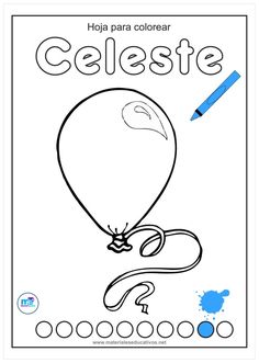 a coloring book with an image of a hot air balloon and the words celesite