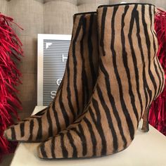 Manolo Blahnik Pony Hair Zebra Pattern Boots. It Is Beautiful. Check Pictures. With Original Box. Boots Patterns, Zebra Pattern, Pony Hair, Manolo Blahnik, Shoes Heels Boots, Shoes Women Heels, Original Box, Shoes Heels, Size 6