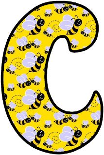 the letter c is made up of bees