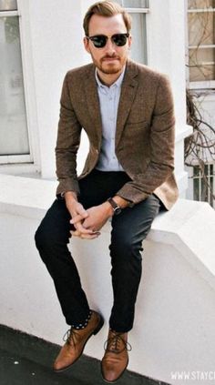 Sports Jacket Outfit Men, Casual Outfits Business, Brown Blazer Men, Sports Jacket Outfit, Sport Coat Outfit, Nails Business, Business Nails, Business Casual Outfit