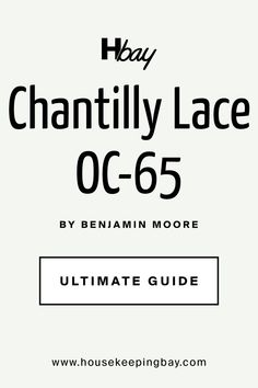 Chantilly Lace OC-65 by Benjamin Moore. The Ultimate Guide Chantilly Lace Paint, White Paint Color, White Paint Colors, White Paint