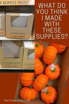 there are many small pumpkins in the box and one has a price tag on it