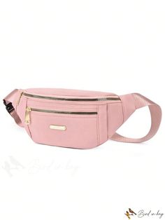 BirdinBag - 2023 Fashion Multi-Layer Fanny Pack: Female Casual Oxford Cloth Shoulder Bag Trendy Belt Bag For Daily Use With Pockets, Trendy Belt Bag With Pockets For Daily Use, Trendy Belt Bag For Daily Use, Trendy Pink Belt Bag With Zipper Pocket, Pink Shoulder Belt Bag For Mobile Phones, Trendy Large Capacity Belt Bag, Trendy School Belt Bag With Zipper Pocket, Pink Belt Bag With Zipper Pocket, Pink Mobile Phone Belt Bag For Travel