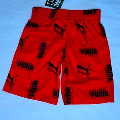 Boys Puma Short Size 6. Sporty Red Shorts For Playwear, Puma Kids, Black And White Shorts, Grey Sweatpants, Golf Pants, Jogging Pants, Leggings Kids, Athletic Leggings, Boy Blue