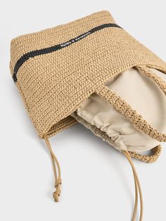 Beige Allegra Knitted Tote Bag - CHARLES & KEITH US Knitted Tote Bag, Knitting Tote Bag, Knitting Tote, Charles Keith, Woven Texture, Beach Style, Daily Life, Pouch, Tote Bag