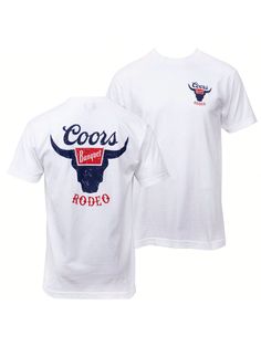 Officially licensed men's Coors Rodeo Front and Back Print T-Shirt. Comes in white and features a ‚ÄúCoors" logo on the front and back. Made from cotton.Coors Rodeo Front And Back Print T-Shirt White Casual  Short Sleeve  Animal,Colorblock,Letter    Men Clothing, size features are:Bust: ,Length: ,Sleeve Length: Coors Rodeo, White Casual, Men Clothing, Shirt White, Rodeo, All Fashion, Color Blocking, Print T Shirt, Casual Shorts