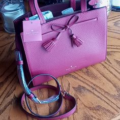 New And I Dont Wanna Sell It But Need The Money Kate Spade Hayes Cranverry Cocktail Color All Still Wrapped Tags On It Retails Over 300$ Satchel 3 Pockets Crossbody All Bundles Get Extra Off. Trying To Downsize And Save A Few Bucks For Something So Make Offers On Anything You Like Or Make A Bundle Ill Give You A Deal. Elegant Purple Satchel For Errands, Purple Satchel For Errands, Purple Office Shoulder Bag With Top Carry Handle, Elegant Purple Satchel, Purple Double Handle Satchel For On-the-go, Purple Kate Spade Shoulder Bag For Everyday Use, Kate Spade Pink Satchel For Daily Use, Kate Spade Purple Shoulder Bag For Everyday Use, Purple Rectangular Kate Spade Bag