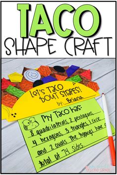 the taco shape craft for kids to make