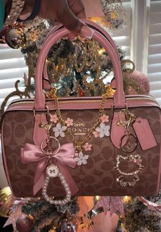 Glamaholic Bag, Jordan Birthday, Pink Coach Purse, Pretty Backpacks, Girly Items, Cool Purses, Purse Aesthetic, Accesorios Aesthetic, Fancy Purses