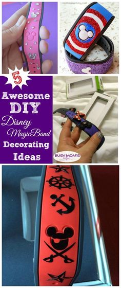 several different items are shown in this collage with the words awesome diy and mickey mouse band decorating ideas