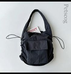 Japanese Bag, Nylon Shoulder Bag, Diy Vetement, Casual Tote Bag, Folding Bag, Girls Travel, Nylon Tote Bags, Handbags Casual, Tote Bags Handmade